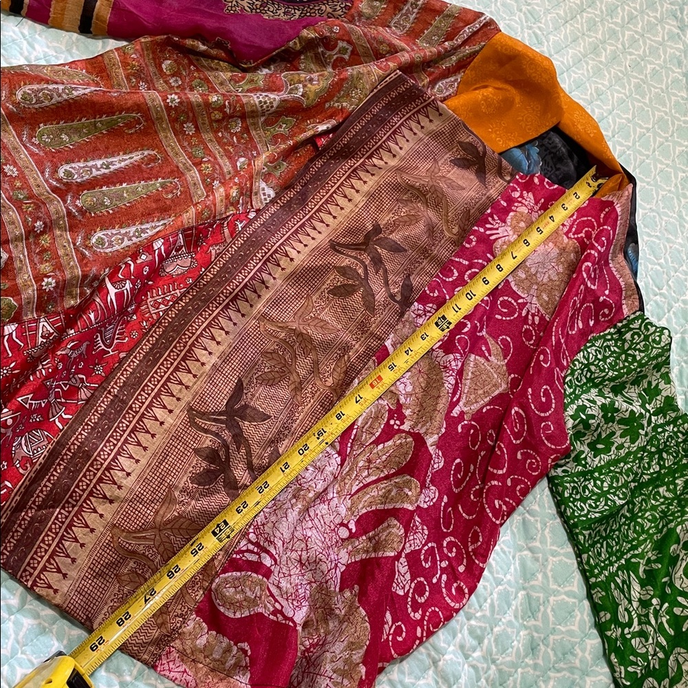 Bohemian Up Cycled Sari Patchwork Jacket - image 4